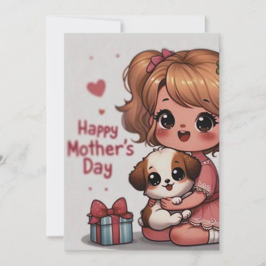 Adorable Mother's Day Überraschung Feiertagskarte (Vorderseite)