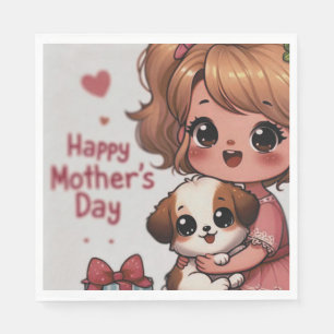 Adorable Mother's Day Überraschung Serviette