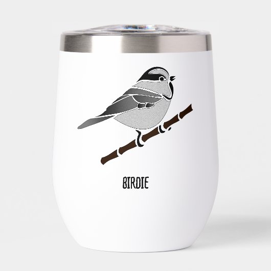 Adorable Mountain Chickadee Bird Illustriert (Vorderseite)