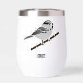 Adorable Mountain Chickadee Bird Illustriert (Rückseite)