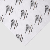 Adorable Mountain Chickadee Bird Illustriert Seidenpapier (Ausschnitt)