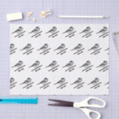Adorable Mountain Chickadee Bird Illustriert Seidenpapier (Handwerk)