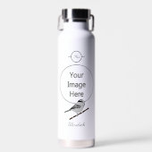 Adorable Mountain Chickadee Bird Illustriert Trinkflasche (Vorne)