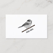 Adorable Mountain Chickadee Bird Illustriert Visitenkarte (Vorderseite)