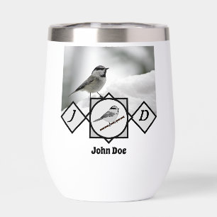 Adorable Mountain Chickadee Monogram Foto