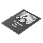 Adorable Mountain Chickadee Monogram Foto Notizblock (Linke Seite)