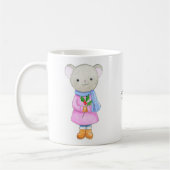 Adorable Mouse Girl in Winter Clothing Christmas Kaffeetasse (Links)