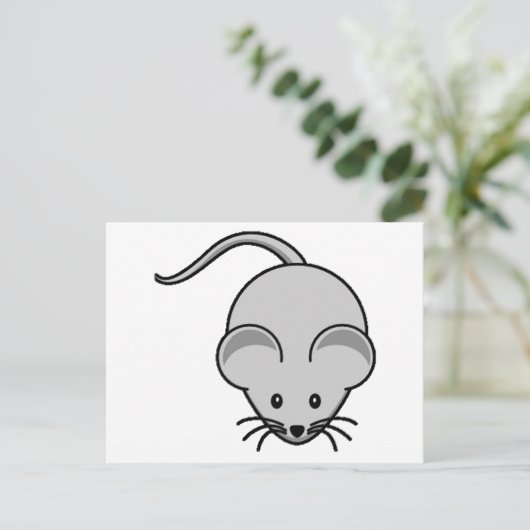 Adorable Mouse Postkarte (Stehend Vorderseite)