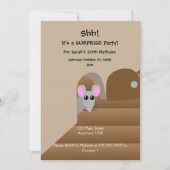 Adorable Mouse Theme Einladung (Vorderseite)