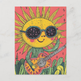 Adorable Musical Sunshine Postkarte