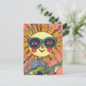 Adorable Musical Sunshine Postkarte (Stehend Vorderseite)