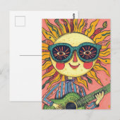 Adorable Musical Sunshine Postkarte (Vorne/Hinten)