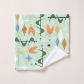 Adorable Muster geometrische Sternexplosionen hell Badhandtuch Set (Waschlappen)