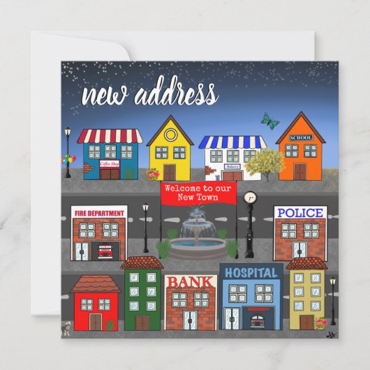 Adorable Nachbarschaft neue Adresse Ankündigung (Vorderseite)