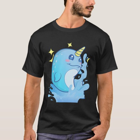 Adorable Narwhal das Einhorn des Meeres T-Shirt (Vorderseite)