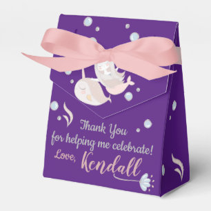 Adorable Narwhal und Mermaid Pastelle Personalisie Geschenkschachtel