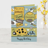 Adorable Neffe Ladybugs Junge, gelb Karte (Gelbe Blume)