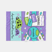 Adorable Nichte Ladybugs Liebe Herz lila grün Fleecedecke (Vorderseite (Horizontal))