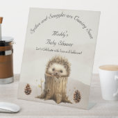 Adorable Niedlich Baby Igel Babydusche Sockelschild (In Situ)