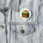 Adorable Niedlich Burger Hamburger Kawaii Button (Beispiel)