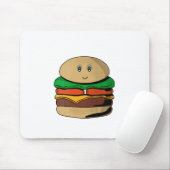 Adorable Niedlich Burger Hamburger Kawaii Mousepad (Mit Mouse)