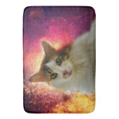 Adorable Niedlich Calico Cat Badematte (Vorderseite Vertikal)