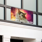 Adorable Niedlich Calico Cat Banner (Äußeres Gebäude)