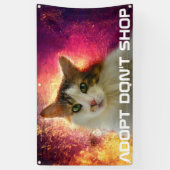 Adorable Niedlich Calico Cat Banner (Vertikal)