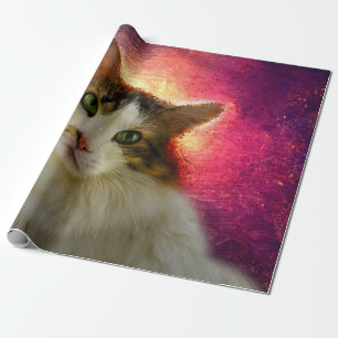 Adorable Niedlich Calico Cat Geschenkpapier