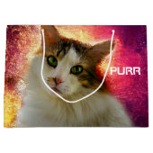 Adorable Niedlich Calico Cat Große Geschenktüte (Vorderseite)