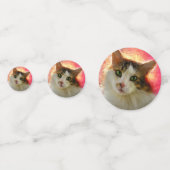 Adorable Niedlich Calico Cat Konfetti (Rückseiten)