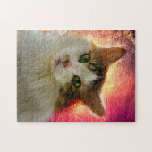 Adorable Niedlich Calico Cat Puzzle (Horizontal)