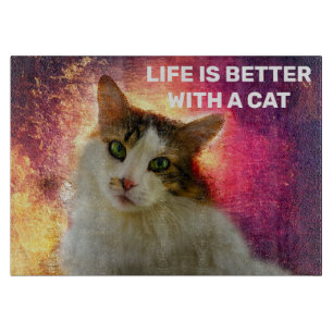 Adorable Niedlich Calico Cat Schneidebrett