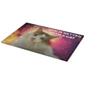 Adorable Niedlich Calico Cat Schneidebrett (Ecke)