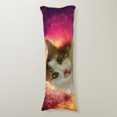 Adorable Niedlich Calico Cat Seitenschläferkissen (Vorderseite Vertikal)