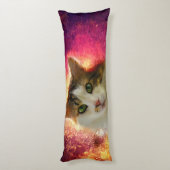 Adorable Niedlich Calico Cat Seitenschläferkissen (Rückseite (Vertikal))