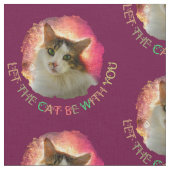 Adorable Niedlich Calico Cat Stoff (Nahaufnahme)