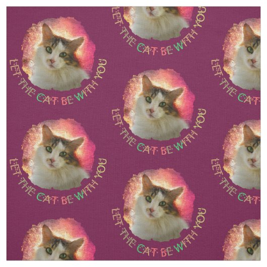 Adorable Niedlich Calico Cat Stoff (Muster)