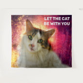 Adorable Niedlich Calico Cat Wandteppich (Vorderseite (Horizontal))