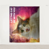 Adorable Niedlich Calico Cat Wandteppich (Vorderseite)