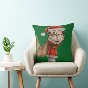 Adorable Niedlich Camel Wear Weihnachtsmannmütze W Kissen