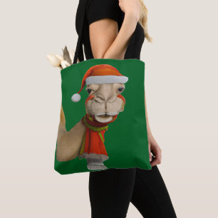 Adorable Niedlich Camel Wear Weihnachtsmannmütze W Tasche