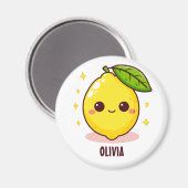 Adorable Niedlich-Gelbe Zitrone Personalisiert Magnet (Vorderseite/Rückseite)