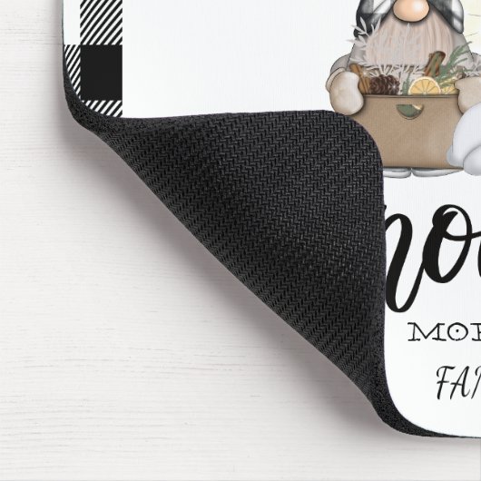 Adorable Niedlich Gnomes Black Buffalo Kariert Mousepad (Ecke)