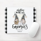Adorable Niedlich Gnomes Black Buffalo Kariert Mousepad (Mit Mouse)