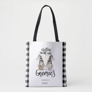 Adorable Niedlich Gnomes Black Buffalo Kariert Tasche