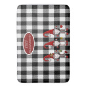 Adorable Niedlich Gnomes Buffalo Kariert Badematte (Vorderseite Vertikal)