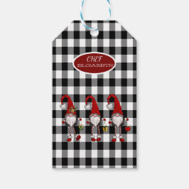 Adorable Niedlich Gnomes Buffalo Kariert Geschenkanhänger