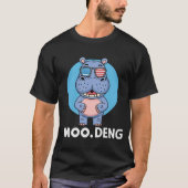 Adorable Niedlich Happy Baby Pygmy Hippo Moo Deng T-Shirt (Vorderseite)