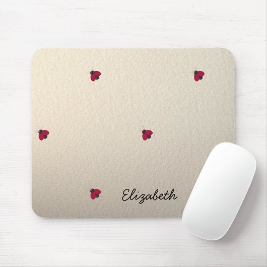 Adorable Niedlich,Ladybug,leuchtend Personalisiert Mousepad (Mit Mouse)